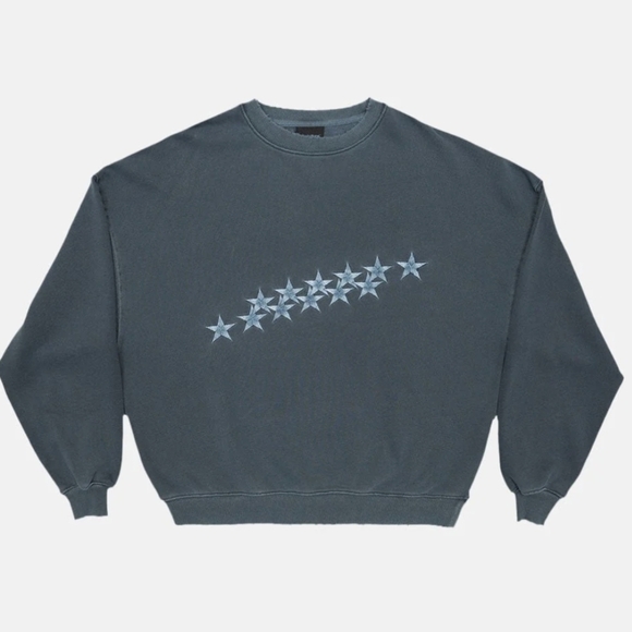 Cold Culture Stars Slate Blue Crewneck, M - Picture 1 of 10